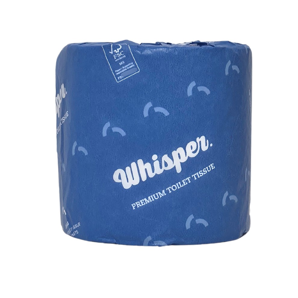 Whisper Premium Toilet Tissue-Virgin White 2Ply, 400sht, 48/ctn